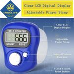 Digital Electronic Tally Counter - Dhikr / Tasbeeh- Tasbi - Finger Strap UK