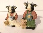 Miniature Novelty Cows Collectables Vintage 2"