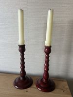 Pair of Vintage/antique wooden candle holders
