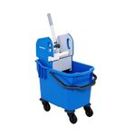 Mop Bucket, Kentucky Mop Bucket with Wringer, Heavy Duty Easy Mopping- BLUE 25L