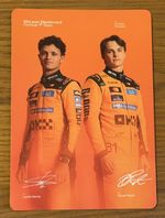 Lando Norris, Oscar Piastri, F1, McLaren, Official 2026 Driver Card, Pre Signed