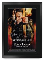 Robin Hood: Prince of Thieves Movie Poster Signed Printed Autograph A3 Framed