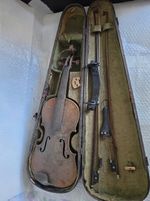 Antique Vintage 4/4 Violin Instrument Outfit Bausch Bridge Case Bows Spares