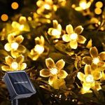 Solar Garden Flower String Lights – Waterproof Outdoor LED Fairy Garland UK