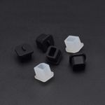 USB-B Female (Ladder) Dust Plug USB-B2.0 Square Dust Cover Stopper Black Clear
