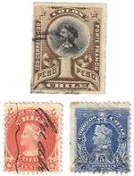 Chile Columbus Issue - Set of 3 Stamped - Clean Cancellation - Used