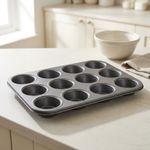 Non-Stick 12 Hole Deep Baking Pan – Muffin & Fairy Cake Tin