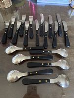 David Mellor Black Provencal Cutlery 18 Pieces - 6x table forks, knives, spoons
