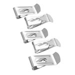 5Pcs Metal 34*18mm Silver Holster Sheath Belt Clip Snap Clip Clasp Spring Buckle