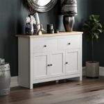 SALE 2 Drawer 3 Door Sideboard Cabinet Cupboard Buffet Shaker Storage White