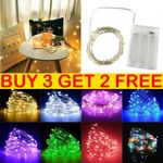 2M 5M 10M 20/50/100LED Battery String Lights Copper Wire Fairy Outdoor Garden UK