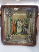 Vintage Orthodox Large Icon "Holy Martyrs Guriy, Samon and Aviv" Religion Rare