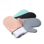 Heat Resistant Silicone Cotton Gloves – Wave Non-Slip Mitts for Kitchen
