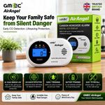 Carbon Monoxide CO Alarm LCD Display 10 Year Sensor Battery EN50291 GMEC