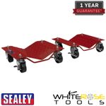 Sealey Wheel Dolly Set 680kg Capacity Garage Lifting Handling