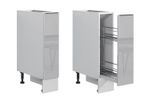 Kitchen Cabinet Pull Out Storage Basket 200mm Unit Grey Gloss Base Cupboard Star
