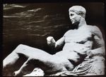 ANTIQUE Magic Lantern Slide STATUE OF MAN WITH NO HANDS C1900 PHOTO GREEK ROMAN