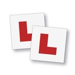2 X UK Legal Self Adhesive Stick On L Plates Vinyl Weatherproof Learner Driver