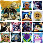 Dog Owl Sloth Latch Hook Kits Crochet Yarn Cushion Cover DIY Pillowcase New Gift