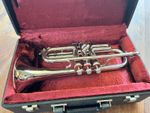 Kühnl & Hoyer Cornet Eb/Eb cornet silver plated + Kariso case trumpet trumpet