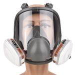 Full Face Gas Mask  Reusable Respirator 6800 Full Face Size Medium With Filter