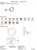 Samuel Heath N510-3-NL Brass,LED double arm,Curzon ,5x magnifying pivotal mirror