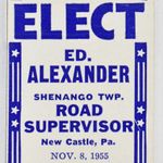 1955 Ed Alexander Shenango Township Road Supervisor New Castle Lawrence County