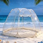 Pop-Up Bubble Tent Transparent Instant Setup Round Dome Tent with Zippered Door