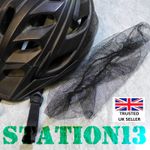 Cycling Helmet Insect Net - Extra-Strong Nylon - Elasticated - (pack of 2) - NEW