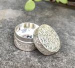 925 Silver Handmade Trinket Kajal Casket Jewelry Box Round 2 cm dia 5.8 gms F/S