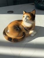 Large Ginger & White Just Cats & Co Staffordshire England Ornament 