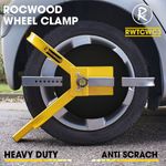 Wheel Clamp Anti Theft Lock RocwooD Security Car Heavy Duty For 13" - 15" Wheels