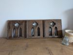 Antique Gothic Revival Panel Solid Oak Wood Salvage Lecturn Piece Clover Arch