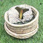 Vintage Indian Snake in Basket Pop-Up Toy - Handmade Wooden Cobra Folk Art Prank
