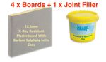 Knauf X-ray resistant plasterboard 12.5mm x 4 + Knauf Safeboard Joint Filler