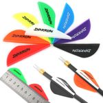 50pcs 2" Arrow Vanes Rubber Fletches Feathers Archery Shield DIY Bow Target Hunt