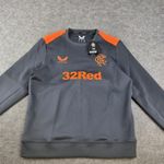 Official Rangers FC Castore Women's Training Sweatshirt Grey Orange Size 12 BNWT