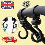 2PCS Pram Hooks Baby Stroller Hooks Pushchair Shopping Bag Holder Universal Clip