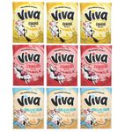Viva Flavoured Milk Cartons 9 x 200ml 3xStrawberry 3xBanana 3xVanilla Ice Cream