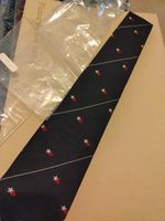 British Railways Rail Tie blue Silver Red Stars Never Used 