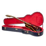 Crossrock Relief Series-Wooden Case for Les Paul Electric Guitars-Ocean Blue