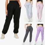 Ladies Tracksuit Bottoms Jogging Fleece Lined Joggers Gym Soft Womens Trousers