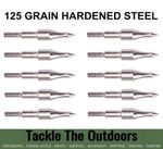 Crossbow Bolt Archery Arrow Tips Hardened Steel Field Points 125 Grain X 10 UK
