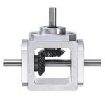 90 Degree Right Angle Bevel Gearbox 1:1 Forward Double Output Shaft 1M 20 Teeth