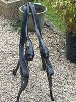 Heavy Cast Iron Metal Garden Bench Seat Chair Ends Lion Head Pattern