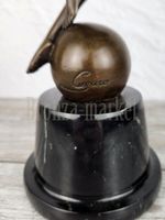 Bronze Sculpture Winged Statue Angel Sign Nude Marble Art Deco Woman Greek Rare
