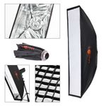 30x140cm Strip Softbox & Grid | Bowens S Mount | LuxLight® | Umbrella Stripbox 