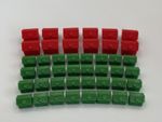 Replacement Monopoly Houses and Hotels 32 x Green + 12 x Red UK Seller NEW