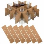 Cabilock Glass Divider for Moving Boxes, 12PCS 33.50X8.00X0.30CM, Khaki
