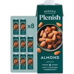 Plenish Unsweetened 2026 Organic Almond Milk 1L (Pack of 8) FREE SHIPPING